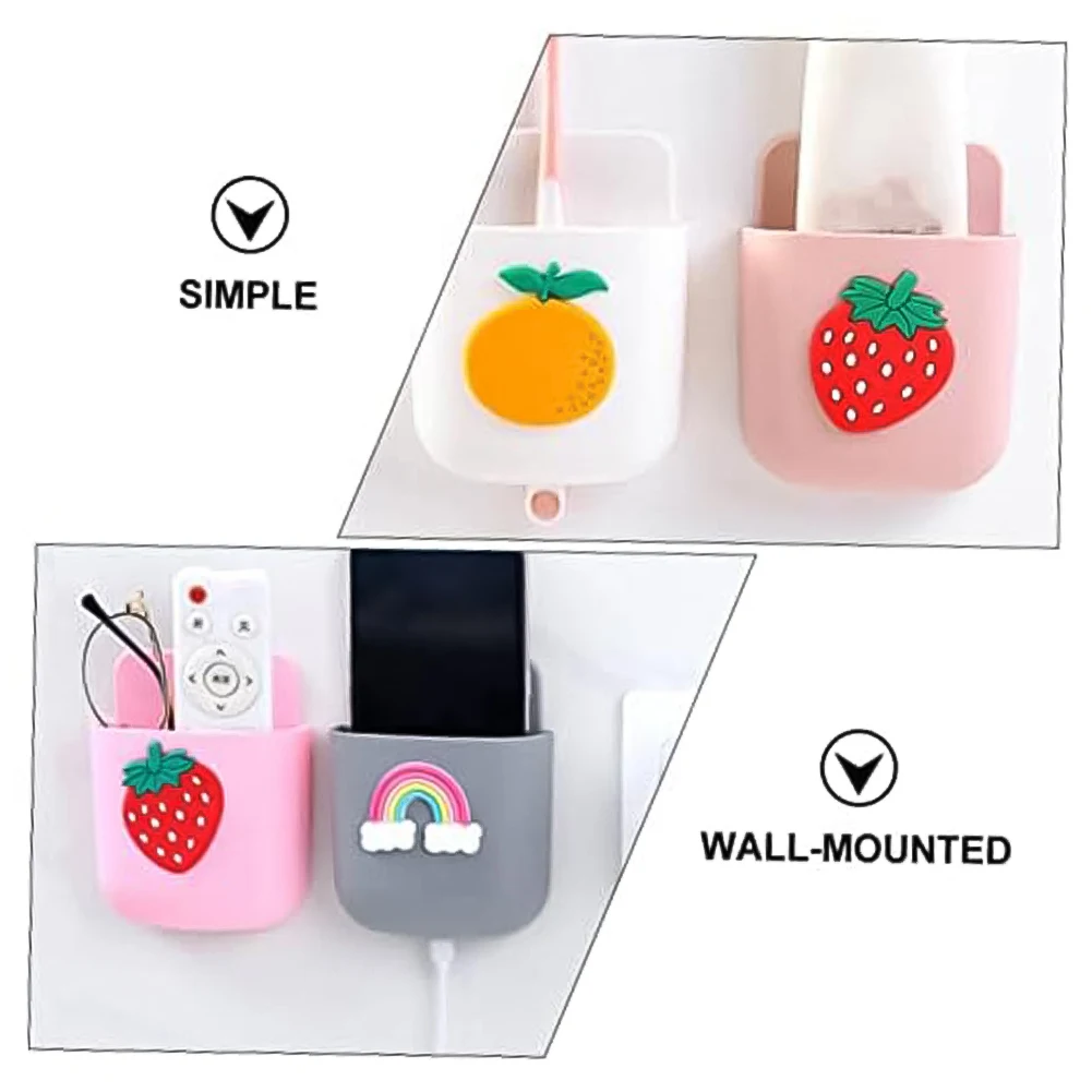 For Storage Plastic Stand Storage Rack 4pcs For Plastic Stand Multi-functional Telephone Storage Rack Wall Mount
