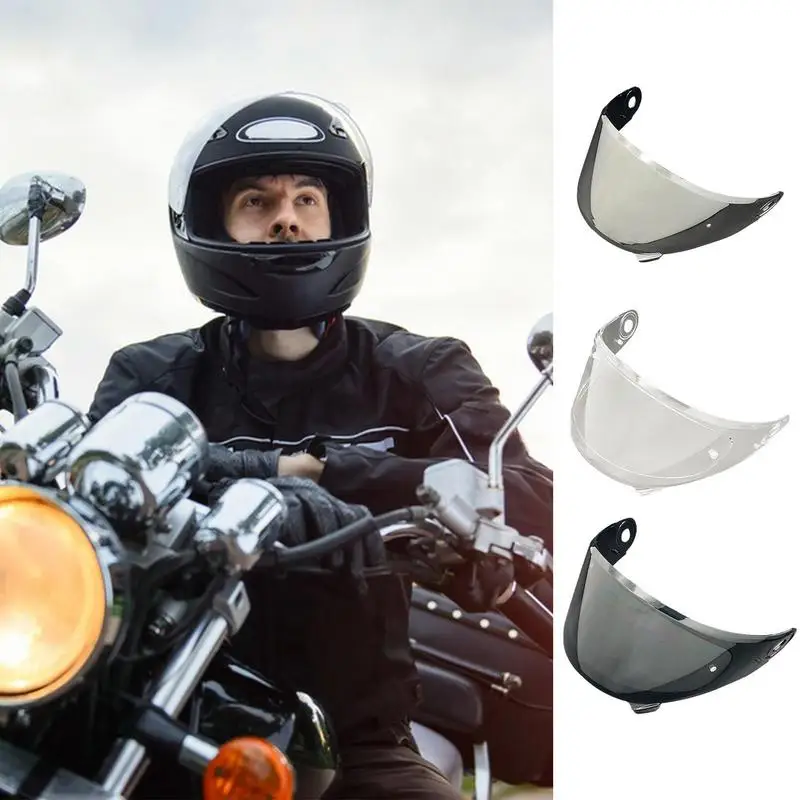 Retro Motorcycle Visor Waterproof Motorcycle UV Protection Visor High Clarity Visor Replacement Eye Friendly Visor For