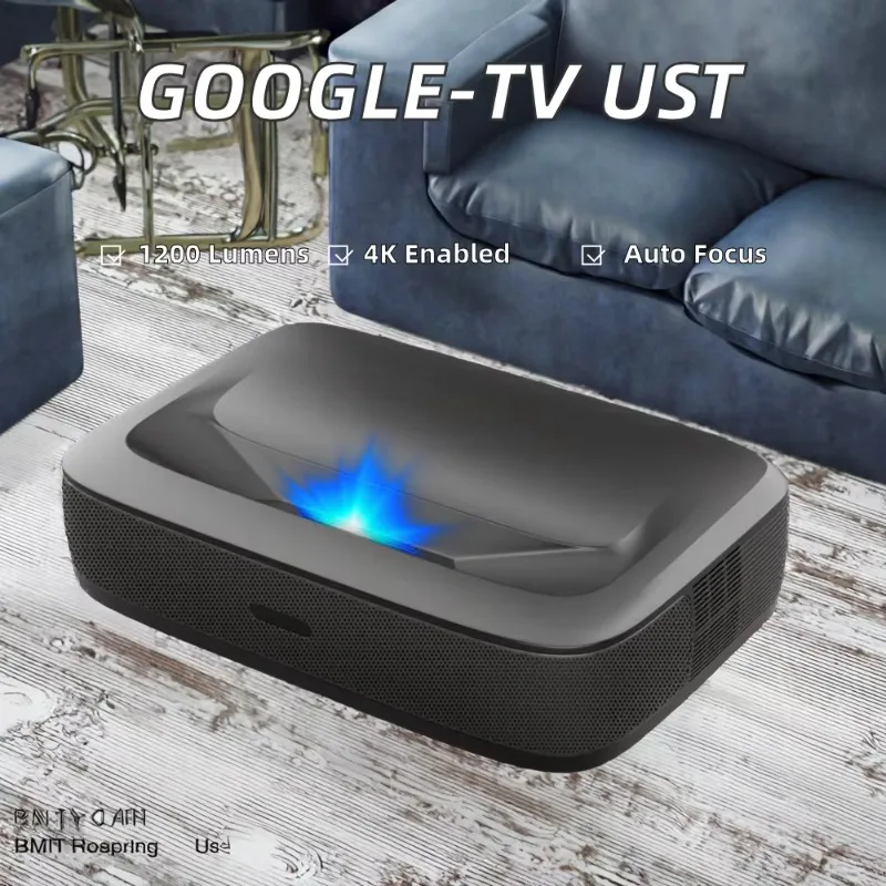 Triple Color  UST Projector Google TV System 1080P Home Theater 1200ANSI 2G+32G Auto Smart Cinema Device