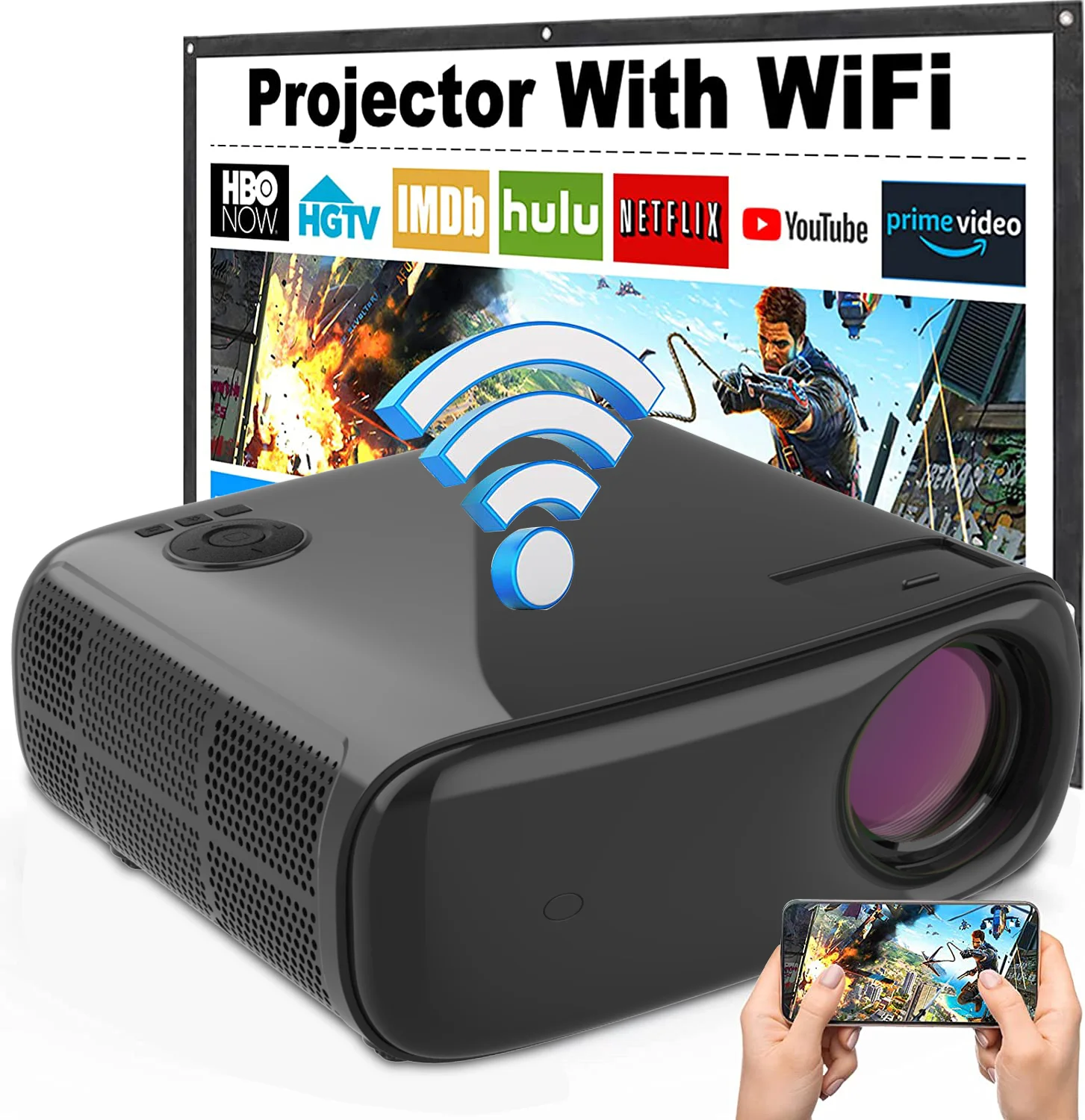 NEW 4K Mini Projector Home The - Mini Projector Portable recension och pris