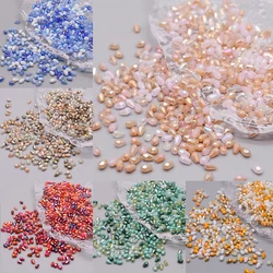 100pcs/bag Red Pink, blue, purple 2x4mm Water Drop Glass Beads Faceted Loose Spacer Glass Beads for Jewelry Making Jewelry DIY