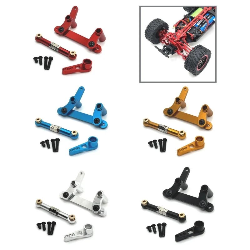 

RC Car Metal Upgrade Steering Assembly and Servo Arm Link Rod For SCY 16101 16102 16103 16104 16106 16201 JJRC C8805 Spare Parts
