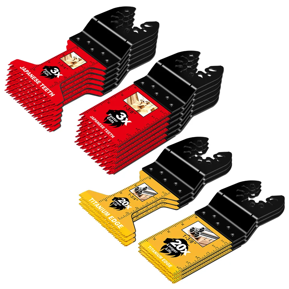 Titanium Oscillating Saw Blade Japanese Tooth Saw Blades Cr V Curved Edge Multitool Blades Sharp Wear Resistant Cutter Blade