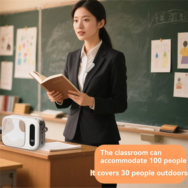 M09K Wireless Portable Lavalier Amplifier High Sound Quality Charging Microphone Guide Microphone Audio Teacher Special