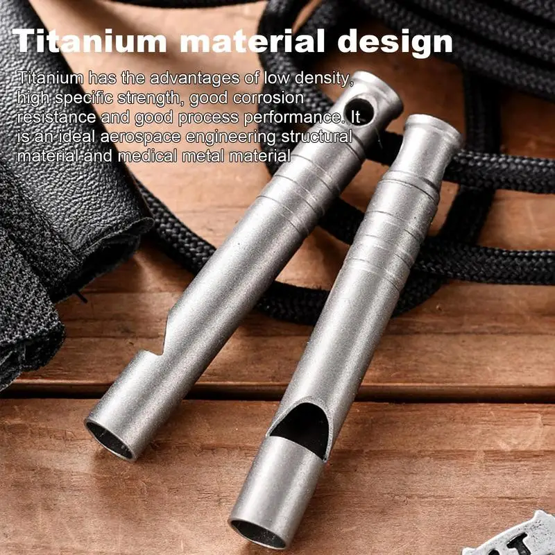 

Hiking Whistles For Adults Rescue Whistle Camping Whistle Loud Whistle Small Keychain Whistle Titanium Alloy For Camping Hiking