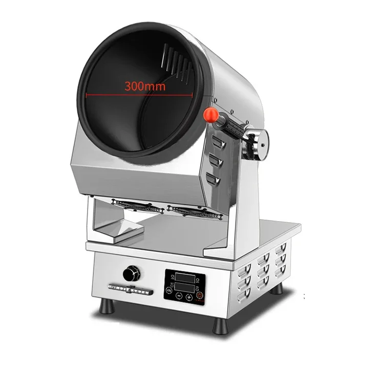 

Commercial Cooking Machine Drum 304 Stainless Steel Body Non-Stick Frying Pan Fully Automatic Intelligent Cooking Robot