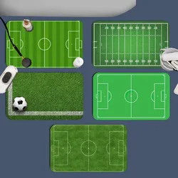 Astroturf Lush Green Turf Football Field Floor Mat Anti-Slip Kitchen Bedroom Handmade Tufted Rug Carpet Living Room Entrance Rug