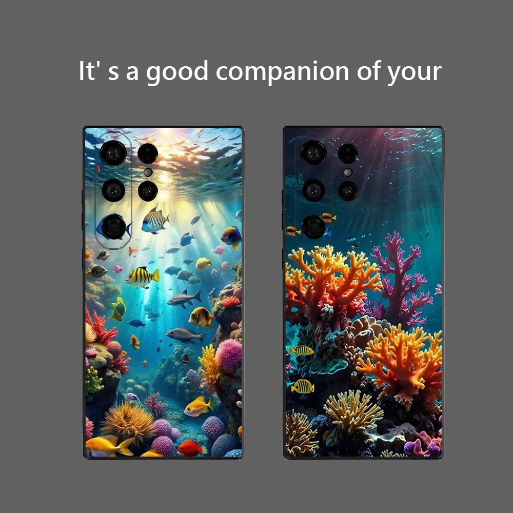 G-Great Barrier Reef-F Phone Case for Samsung Galaxy S25 Ultra S22 S23 S24 Ultra S21 S20 5G Protective Soft Silicone TPU Funda