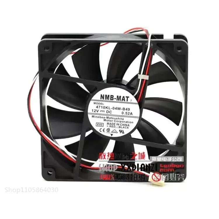LY 120mm 12cm Case Fan For NMB 4710KL-04W-B49 120x120x25mm 12V 0.52A High Airflow 100CFM Chassis Cooling Fan