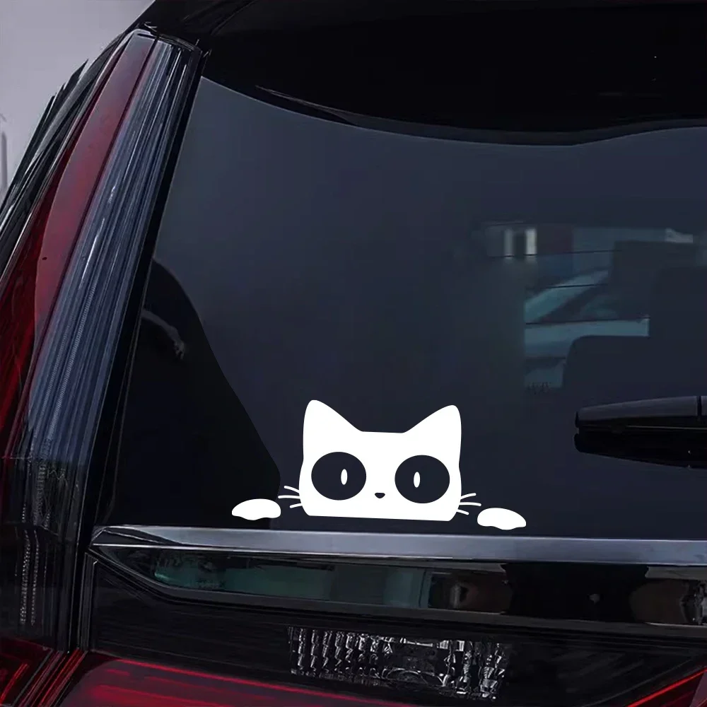 

Автомобильная наклейка мотоцикл-сюрприз Cat Peeking наклейка забавные виниловые наклейки водостойкое окно милый декор автоаксессуары 12x5 см