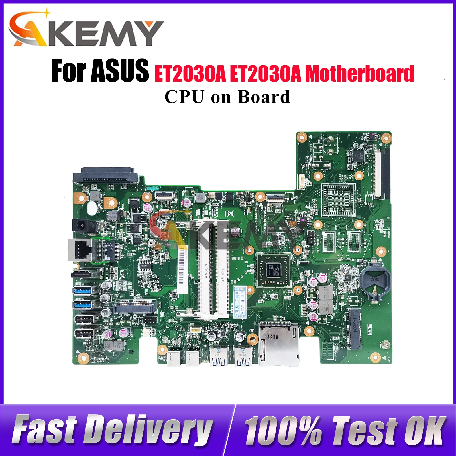 

ET2030A Laptop Motherboard For ASUS AIO ET2030A ET2030 Mainboard With CPU 100% tests OK fast shipping High quality