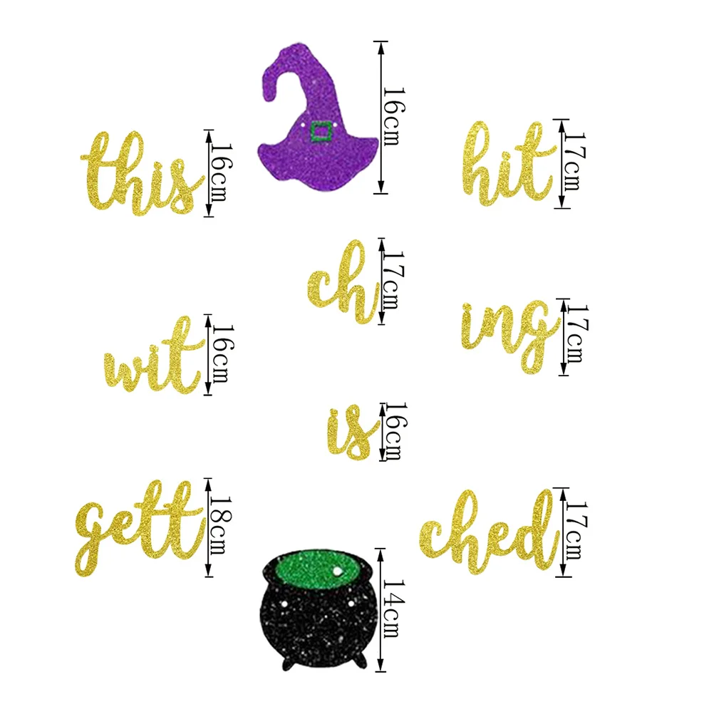 

1 Set Halloween Party Decorative Banner Diy Hanging Flags Indoor Outdoor Witches Banner Photo Props Haunted House Decoration
