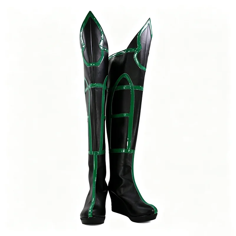 Ragnarok Hela Cosplay Boots Shoes Wedge Heel Custom Made Any Size For Unisex