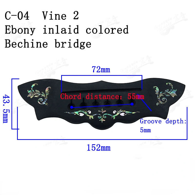 Ebony Inlaid true color Bechine code folk acoustic guitar TL harp under bridge code lower drive pull wire plate pull string plat