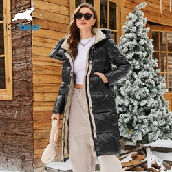 ICEbear 2024 Winter Fashionable Jacket Women's Hooded Warm Parkas Puffer Jackets Hight Quality Female Quilted Coat GWD20155D