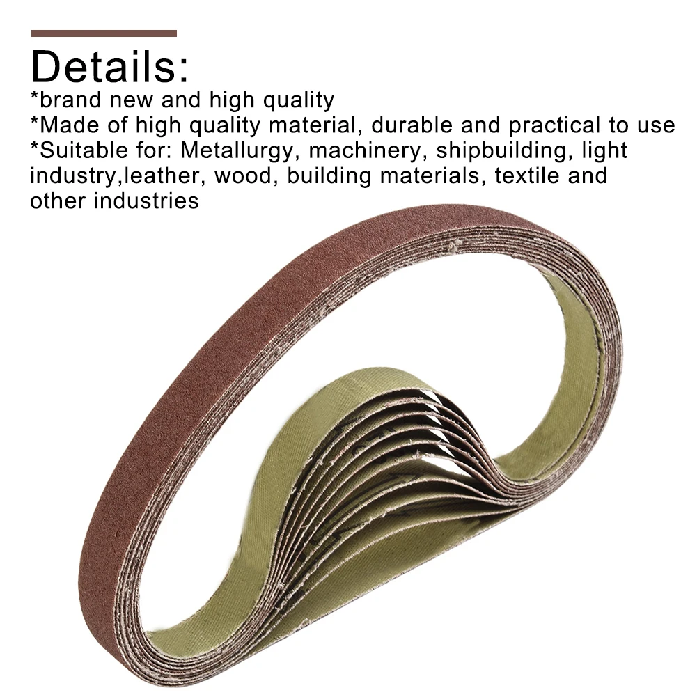 Equipment High quality Supplies Accessories Sanding Belt File Tools 15x452mm 60 120 240 400 600 grit Pneumatic
