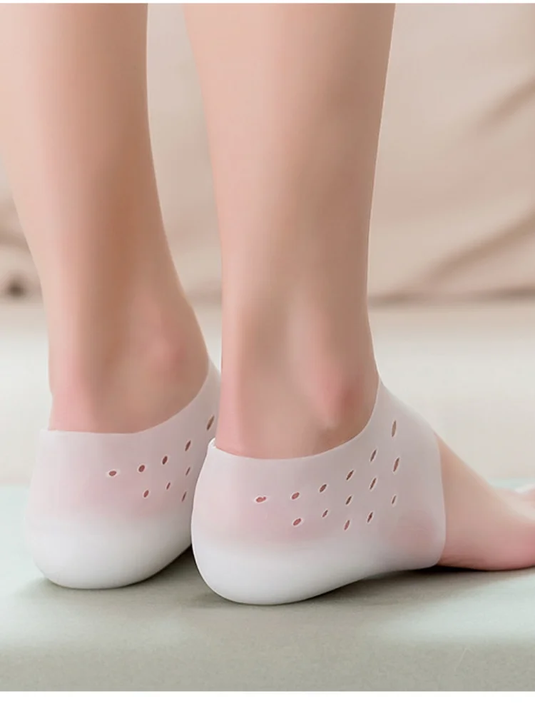 Neue Silikon-Socken mit Gel-Fersenkissen, orthopädische Fußgewölbestütze, Fersenpolster-Einlegesohlen, unsichtbare Höhenvergrößerung, Fußmassage-Pad, Unisex – Detail 7