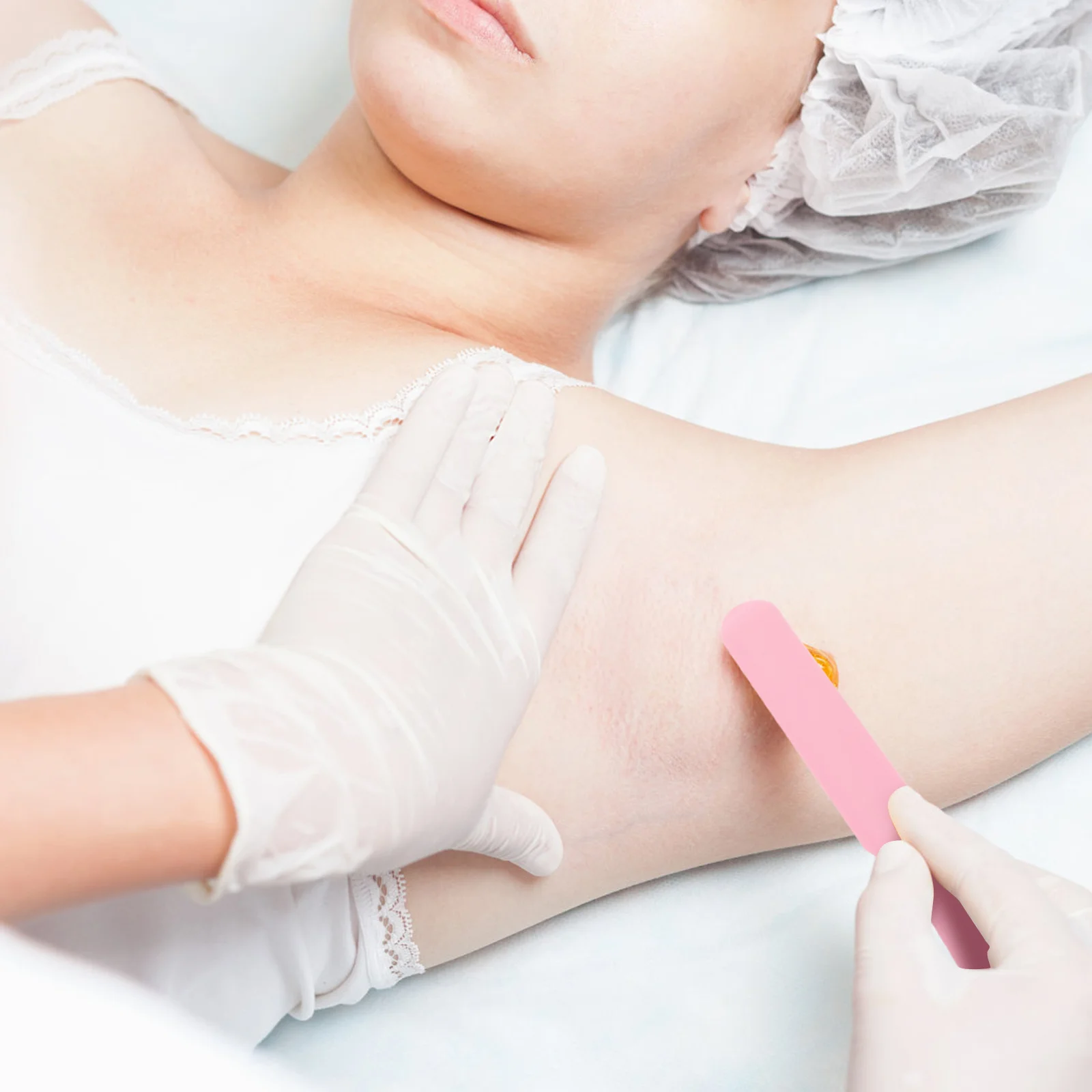 재사용 가능한 논스틱 실리콘 왁스 스틱 제모용 하드 왁스 어플리케이터 대형 면적 바디 왁싱 도구 무통증