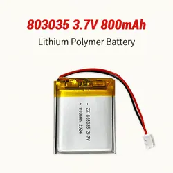 1-10pcs 803035 Battery 800mAh 3.7V Lithium Polymer Batteries for Smart Watch Bluetooth Headset Speaker Audio Player Humidifier