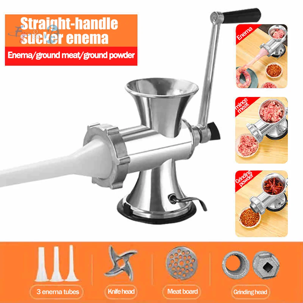 Household Multifunctiona Meat Grinder Sausage Stuffer Table-Mount Mincer for Meat Vegetables Beans Burger Patty Kitchen Cooking