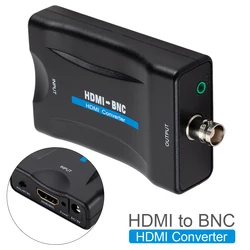 HDMI do BNC sygnał wizyjny konwerter sygnału Adapter VHS odtwarzacz DVD obsługa PAL / NTSC