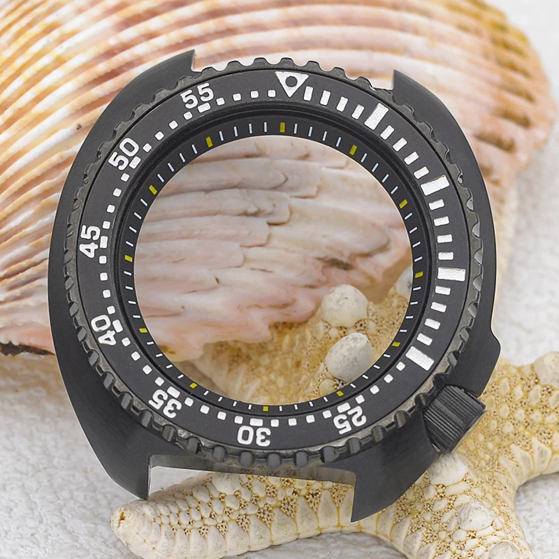 SKX 6105 6309 Turtle Abalone Automatic Watch Case Diving Men Watch Sealed Back Cover Fit for NH35 NH36 Movement Watch Case