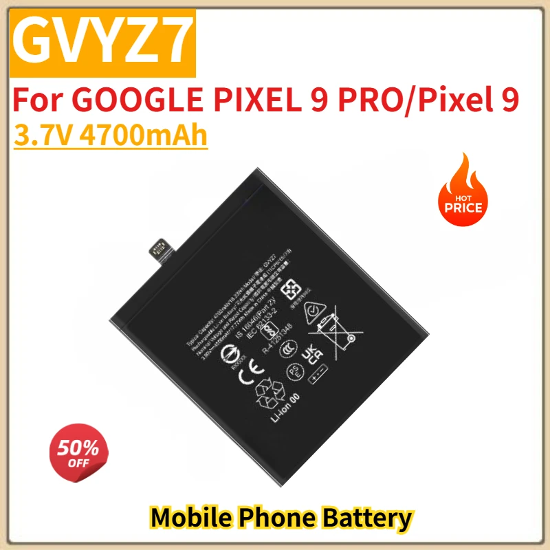 

High Quality GVYZ7 Phone Battery 3.7V 4700mAh For GOOGLE PIXEL 9 PRO/Pixel 9 Brand New Replacement Battery