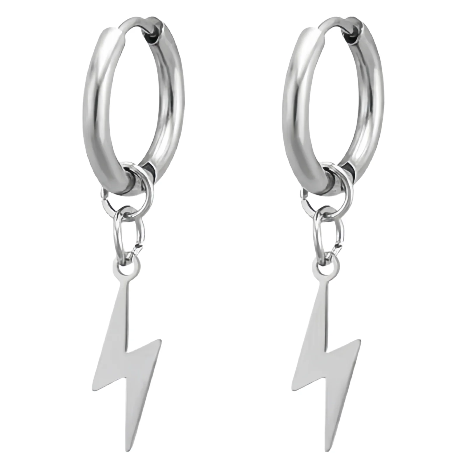 1 Paar Lightning Punk Cool Edelstahl Piercing Baumelnde hängende Herrenohrringe für Frauen 2025, Trend Neu in Schmuck Geschenk Y2K