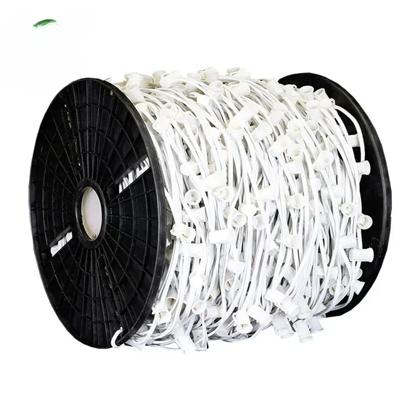 Outdoor Holiday Decoration 1000ft 1000 Socket C9 SPT-1 Christmas Spool Lights C9 Holiday Lights