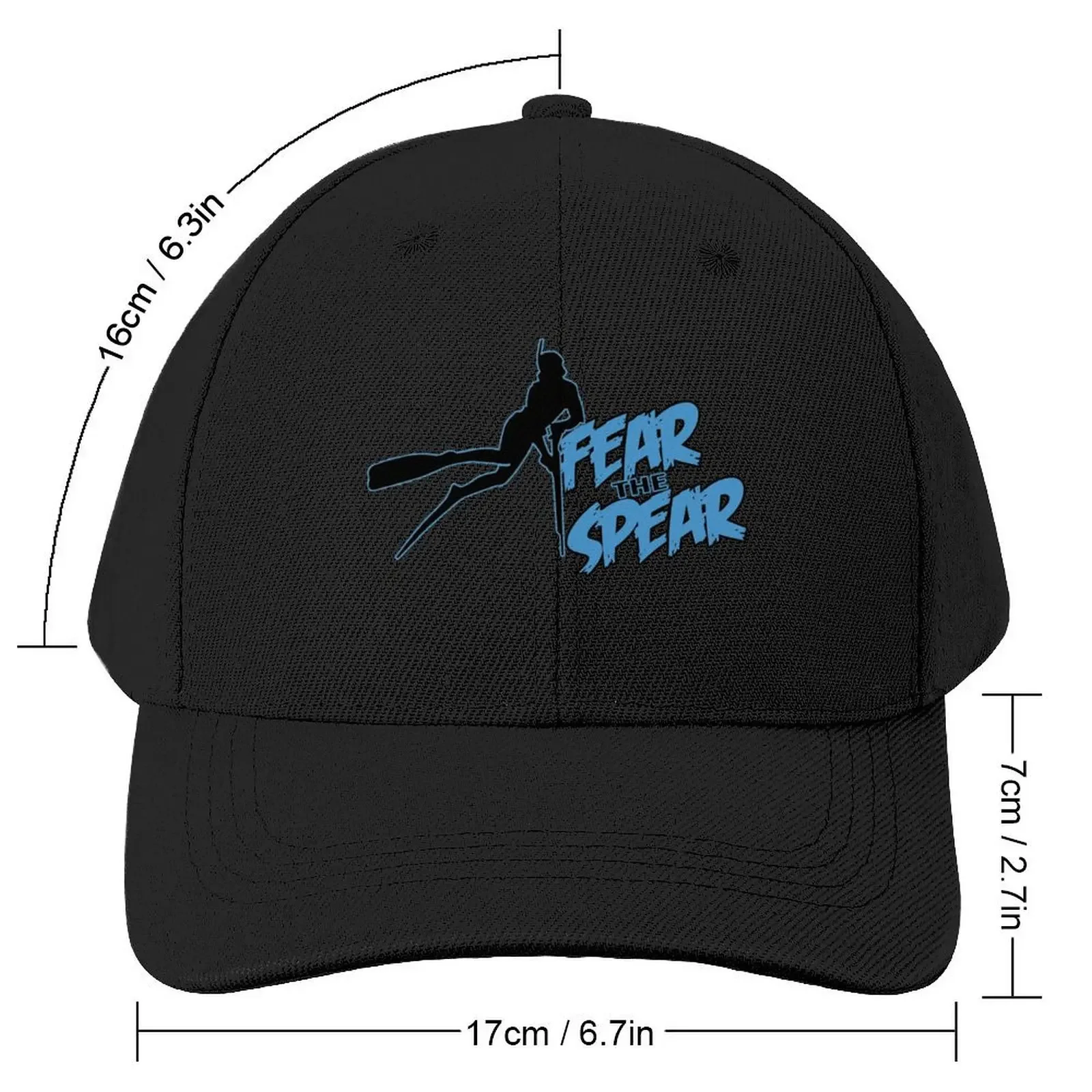 Spearfishing free diving, Fear the Spear spear fishing design. Free Diving and fishing Baseball Cap