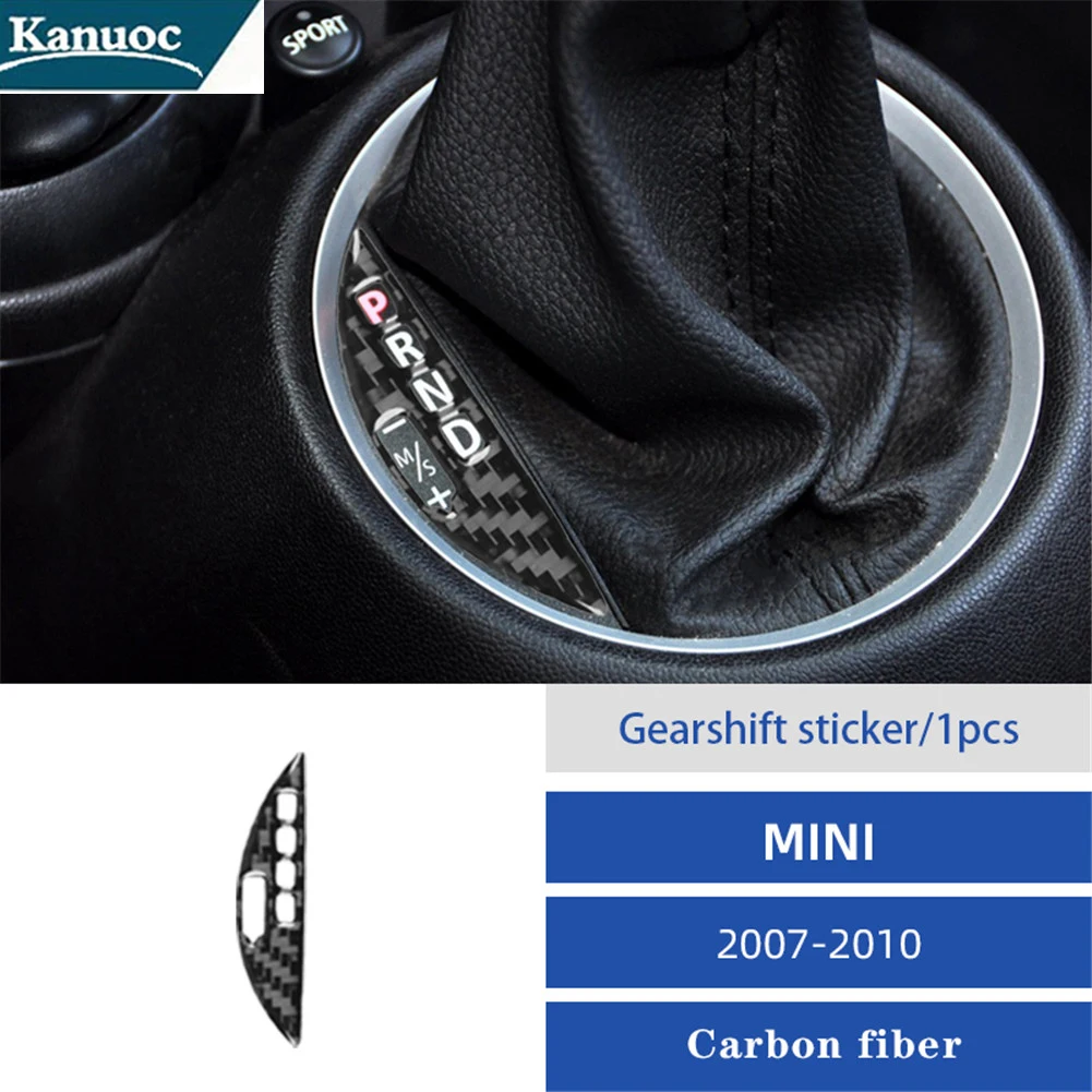 

Carbon Fiber Sticker For BMW MINI Cooper R55 R56 R57 2007 2008 2009 2010 Gear Button Trim Car Interior Decorative Accessories