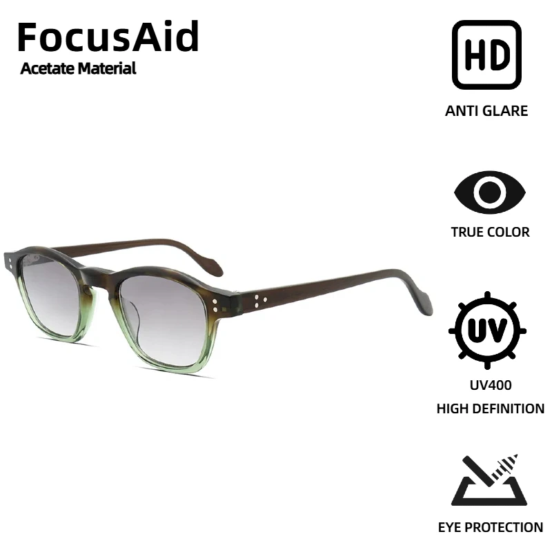 

FocusAid модные высококачественные ацетатные очки ретро классические женские солнцезащитные очки мужские брендовые дизайнерские солнцезащитные очки UV400 с антибликовым покрытием