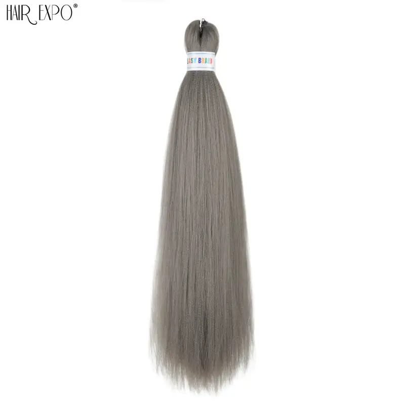 26Inch Easy Braids Hair Synthetic Colourful Pre Stretched Braiding Hair Extensions Jumbo Braids Ombre Yaki Long Straight Hair - Image 50