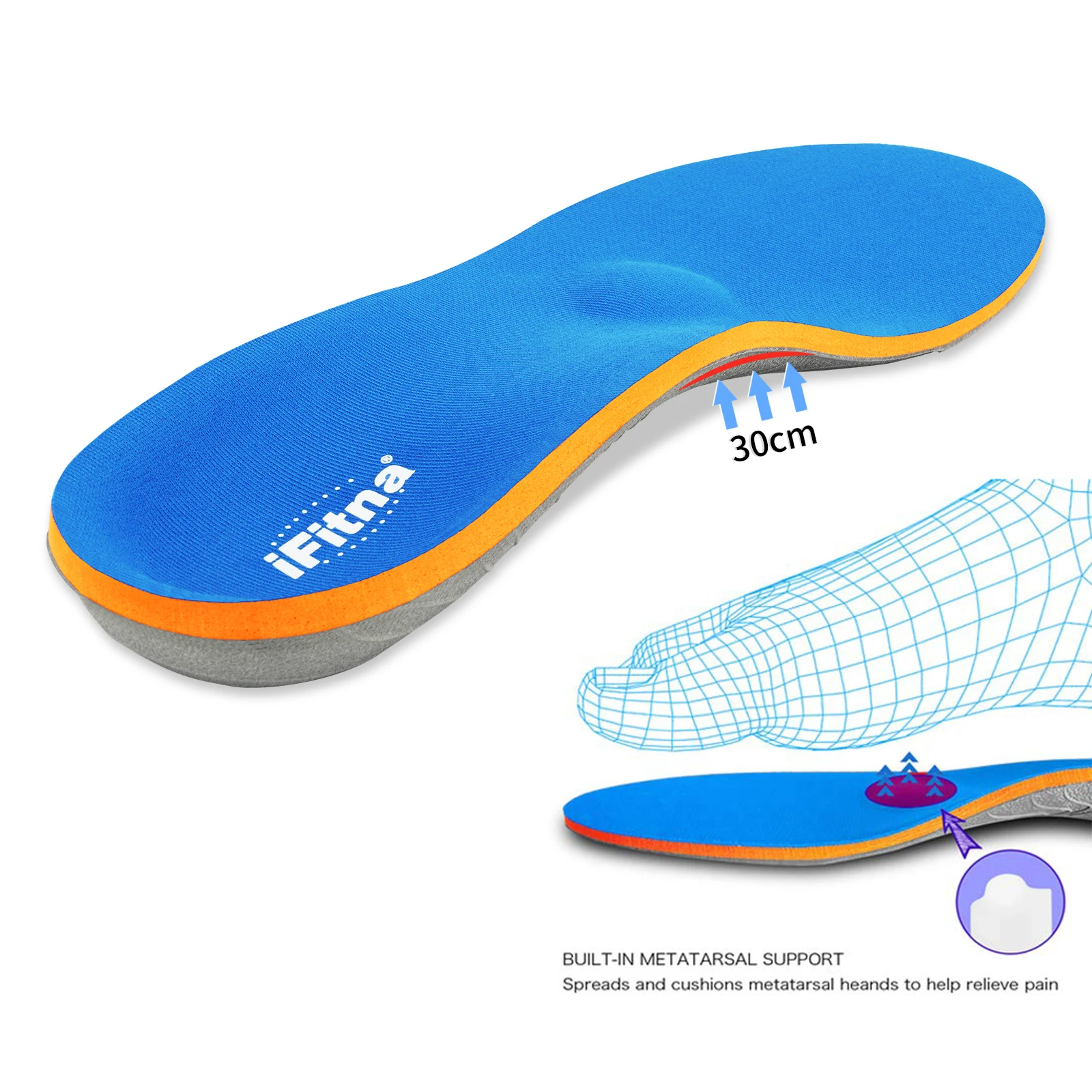 iFitna Flache Füße Orthopädische Arch Support Einlegesohlen Sneakers Sole Frauen Plantarfasziitis Ferse Schmerzen Männer Orthesen Einlegesohlen Schuh Einsätze Pad – Detail 4