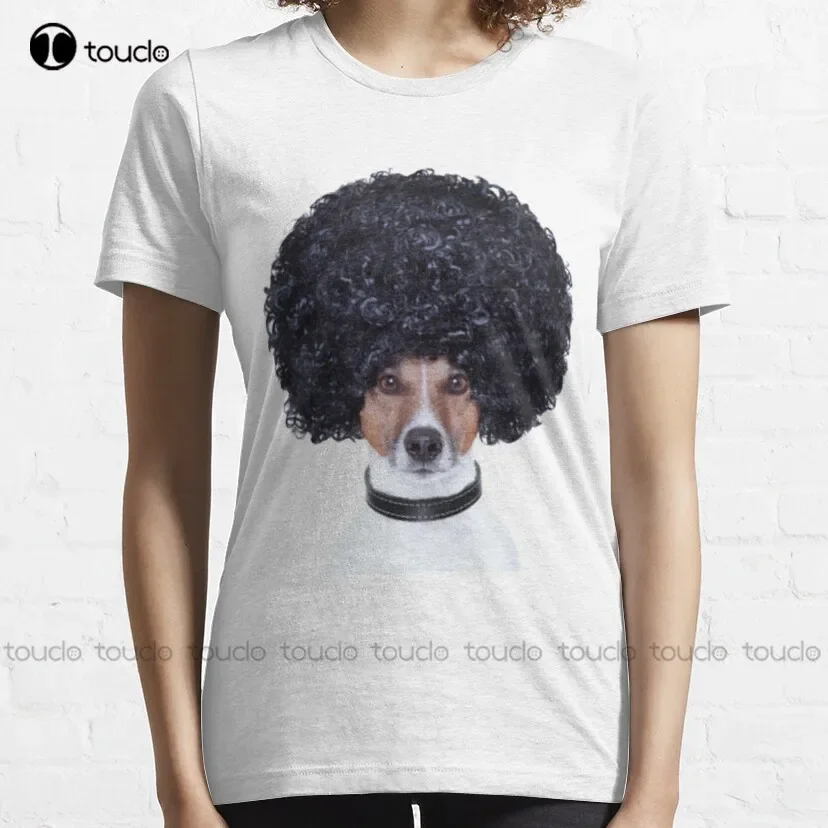 Cute Dog With Wiig Classic T-Shirt Bowling Shirts For Men Fashion Creative Leisure Funny Harajuku T-Shirt Custom Gift Xs-5Xl New