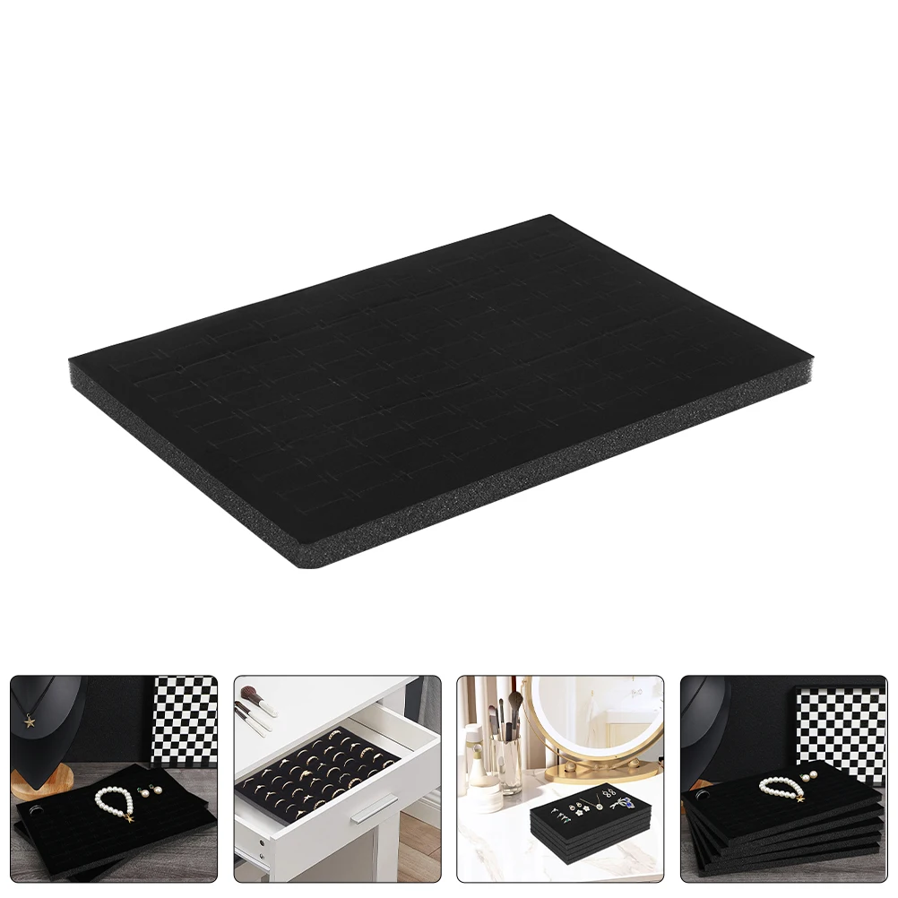 

6pcs Jewelry Tray Sponge Lining Ring Display Organizer Storage Mat for Boxes Earrings Ring Inserts for Jewelry Box Drawer