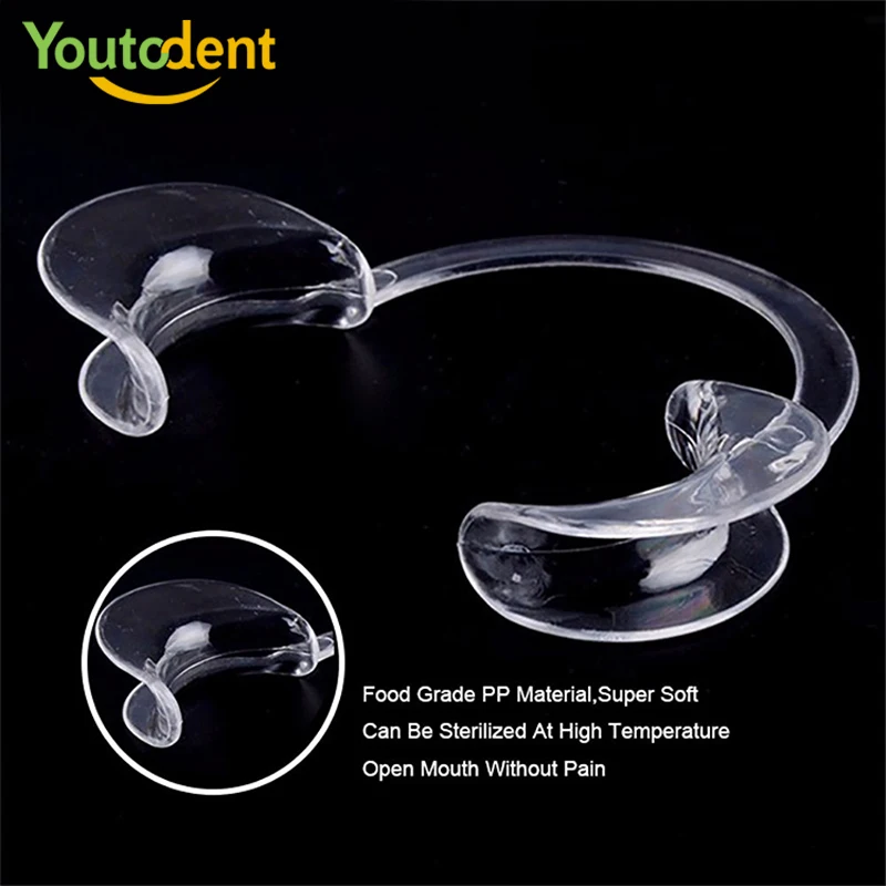 10pcs /set Dental Mouth Opener Expander C Shape with Handle Intraoral Cheek Lip Retractor Orthodontic Dentistry Accessories