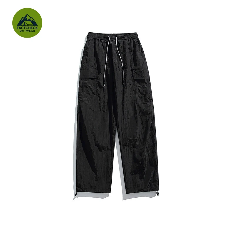 Picture 3: FACTCHECK High Quality EU US Size Unisex 3-Proof Nylon Grid Pants, Loose Wear-resistant Functional Cargo Trousers