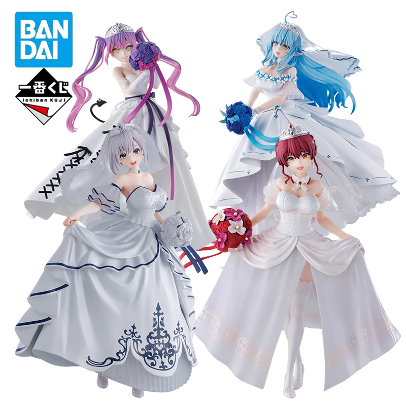 

In Stock Original Ichiban Kuji Hololive Wedding style Shirogane Noel Houshou Marine Anime Figure Collectible Model Doll Ornament