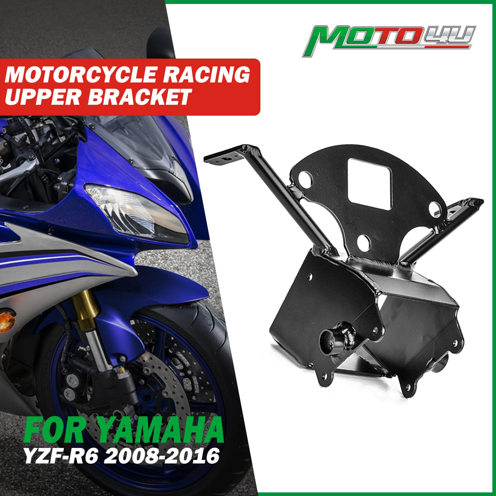 For Yamaha YZF-R6 R6 2008 2009 2010 2011-2016 Motorcycle Racing Upper Bracket Headlight Cowling Front Upper Fairing Stay Bracket