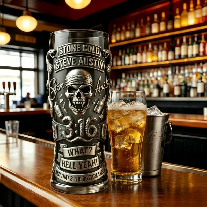 Stone Cold Steve Austin Memorial Cup Stone Cold 3:16 Embossed Beer Cup Wrestling Peripheral