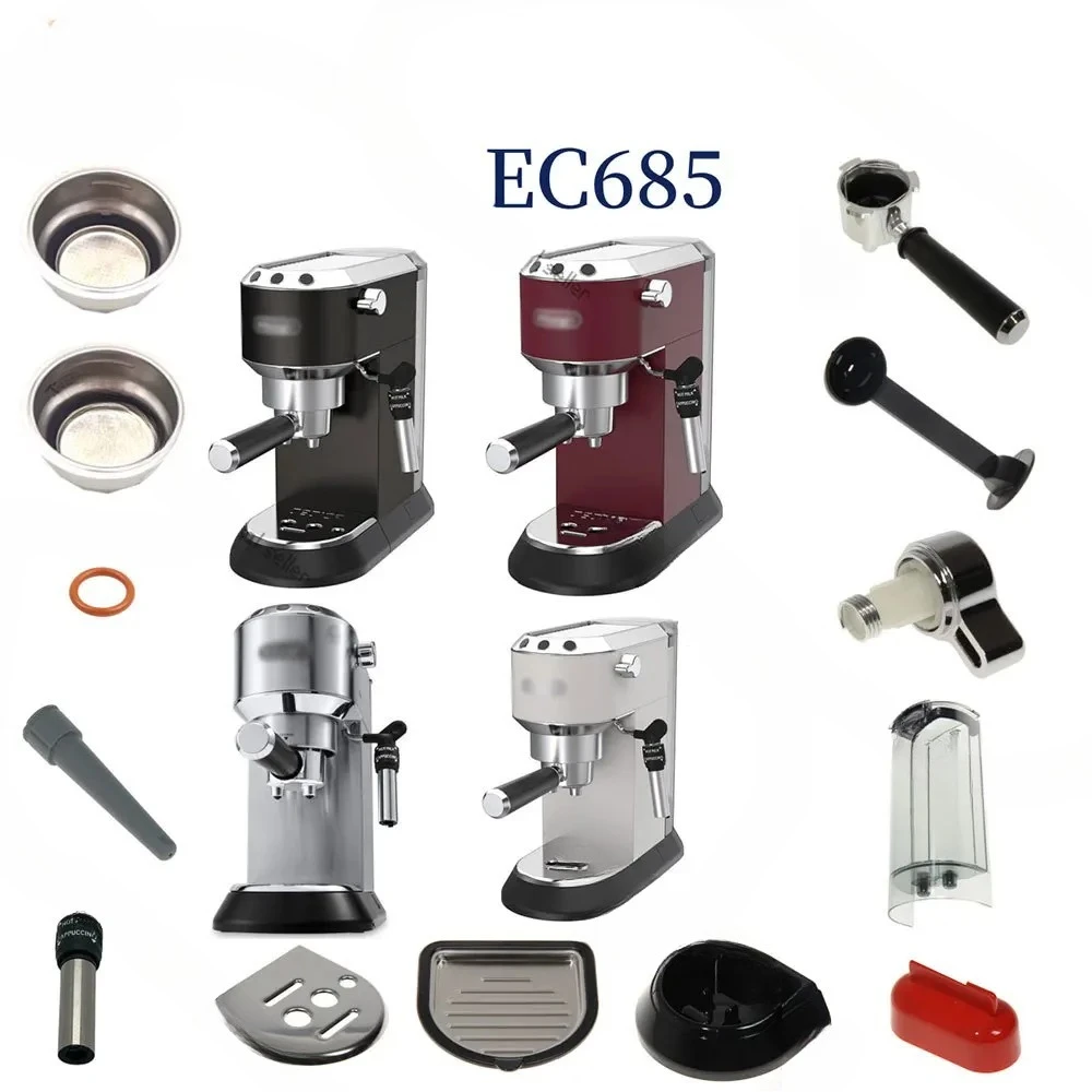 Original Coffee Machine Accessories for Delonghi EC685 Coffee Machine Handle Water Tank Milk Foam Tube Accessories Replace