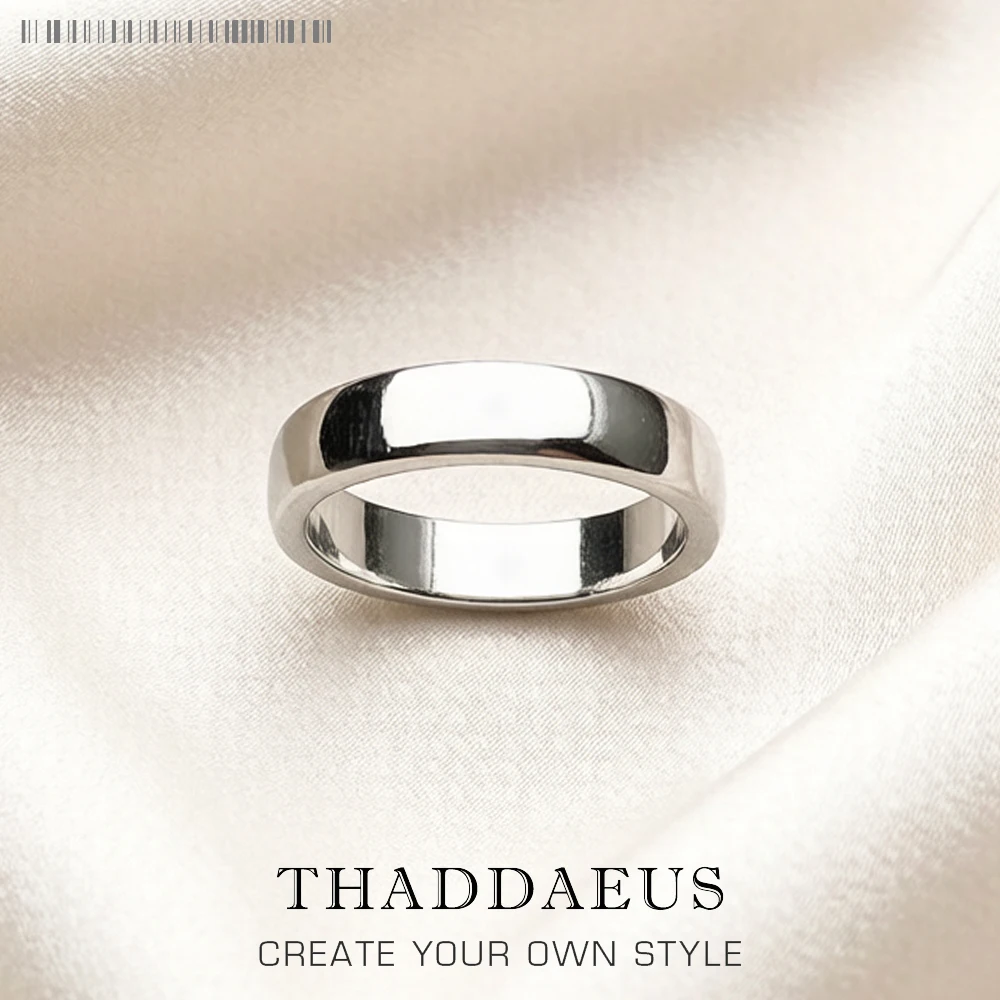 Bandring, klassischer feiner Schmuck für Damen und Herren, Liebhaber, Herbst, brandneues Geschenk aus 925er Sterlingsilber
