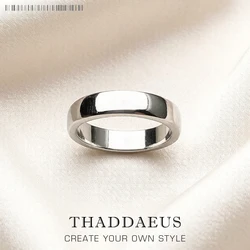 Band Ring  Classic Fine Jewerly For Women Men Lover Autumn Brand New Gift In 925 Sterling Silver