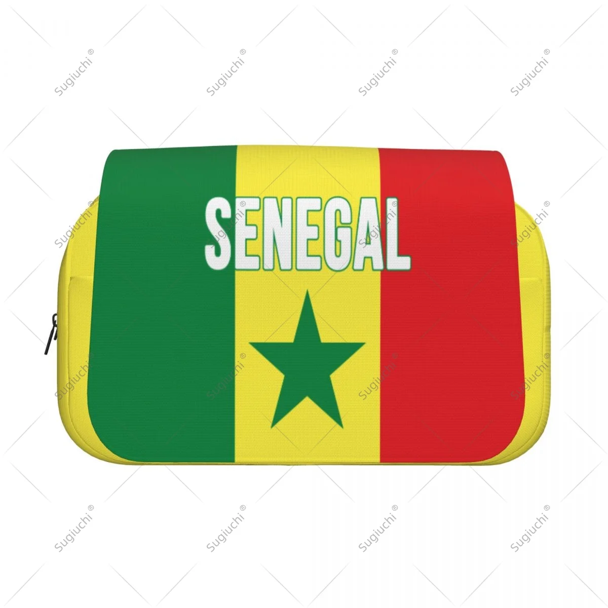 Pencil Case Scissors Bags 3D Senegal Flag Double-layer Oxford Cloth Stationery Storage Pen Box Case