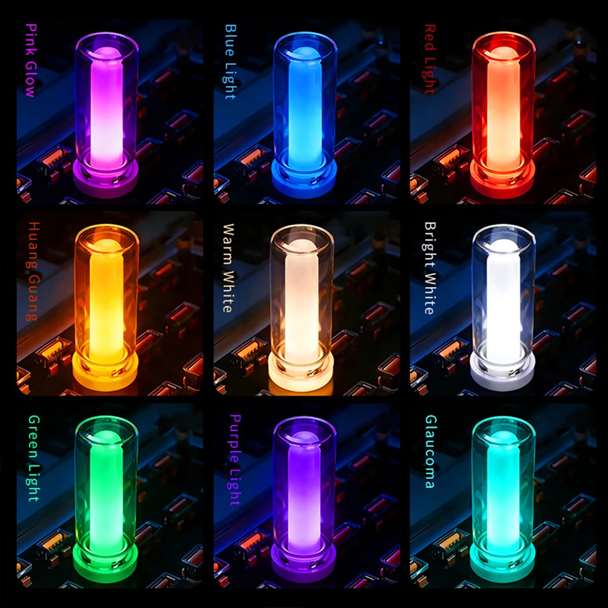Lighting Mcqueen Bedroom Decor - Portable USB RGB Rainbow Night Light