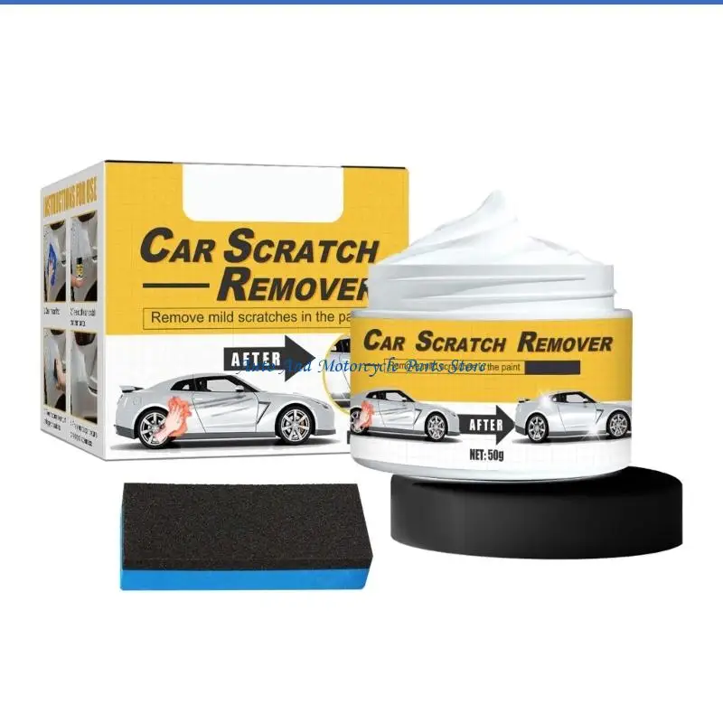 P9FD Professional Scratch Repair for Car Polishing Compound with Spong Scratch Removal Pastes Rejuvenates Faded Paint 50g