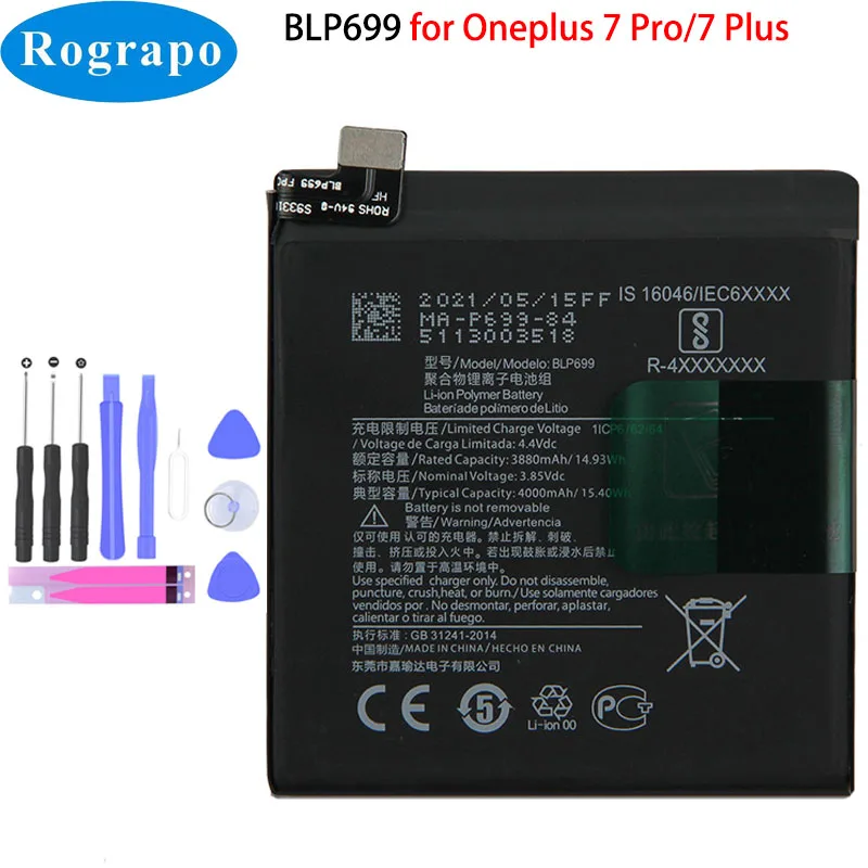 New Battery For OnePlus 1 2 3T 5 5T 6 6T 7 7 Pro 7T 8 8pro 9 9Pro Pro BLP633 BLP637 BLP685 BLP699 BLP743 BLP745 BLP761 BLP759