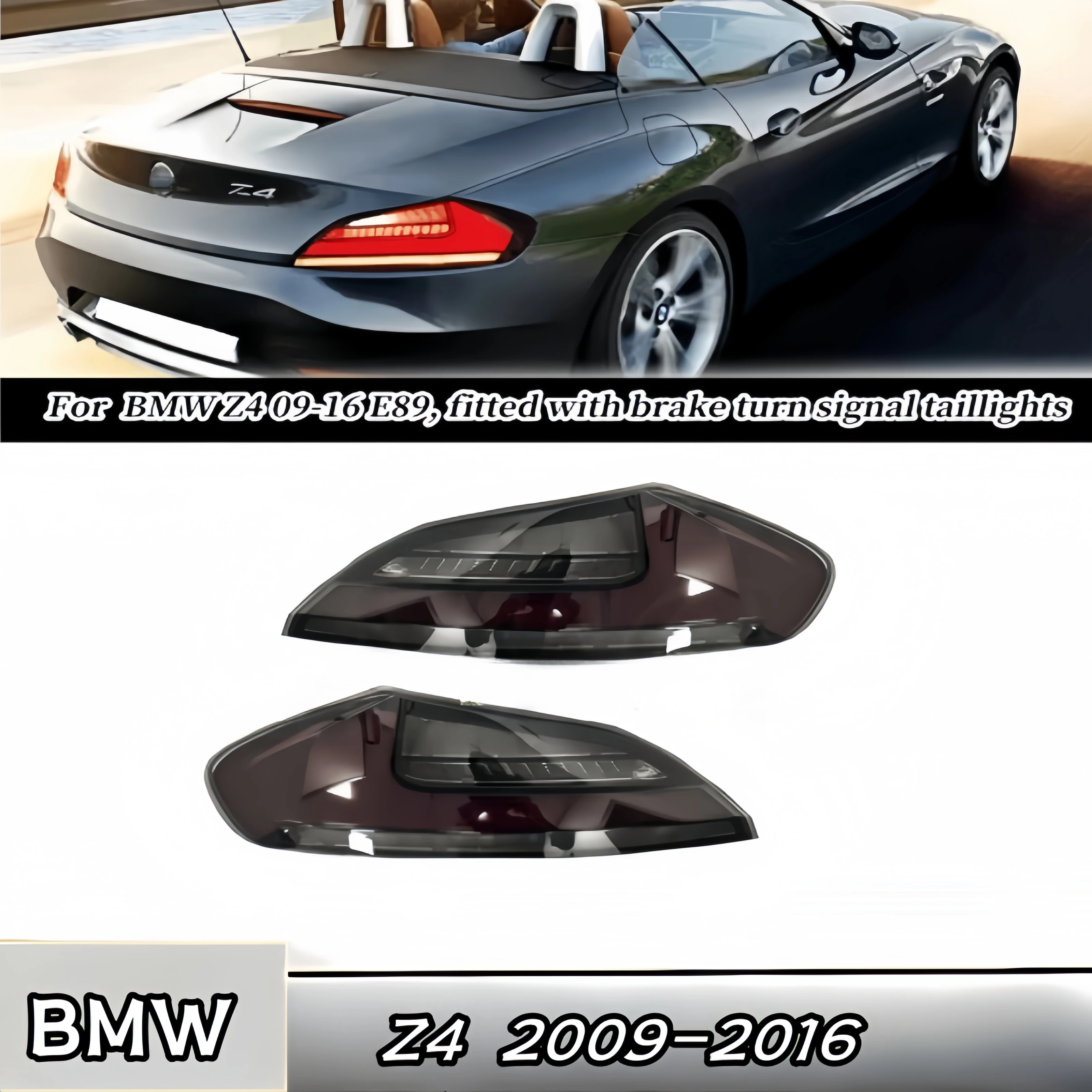 New dynamic red flow light for retrofitting the for BMW Z4 09-16 E89 with brake turn signal after assembly Upgrades