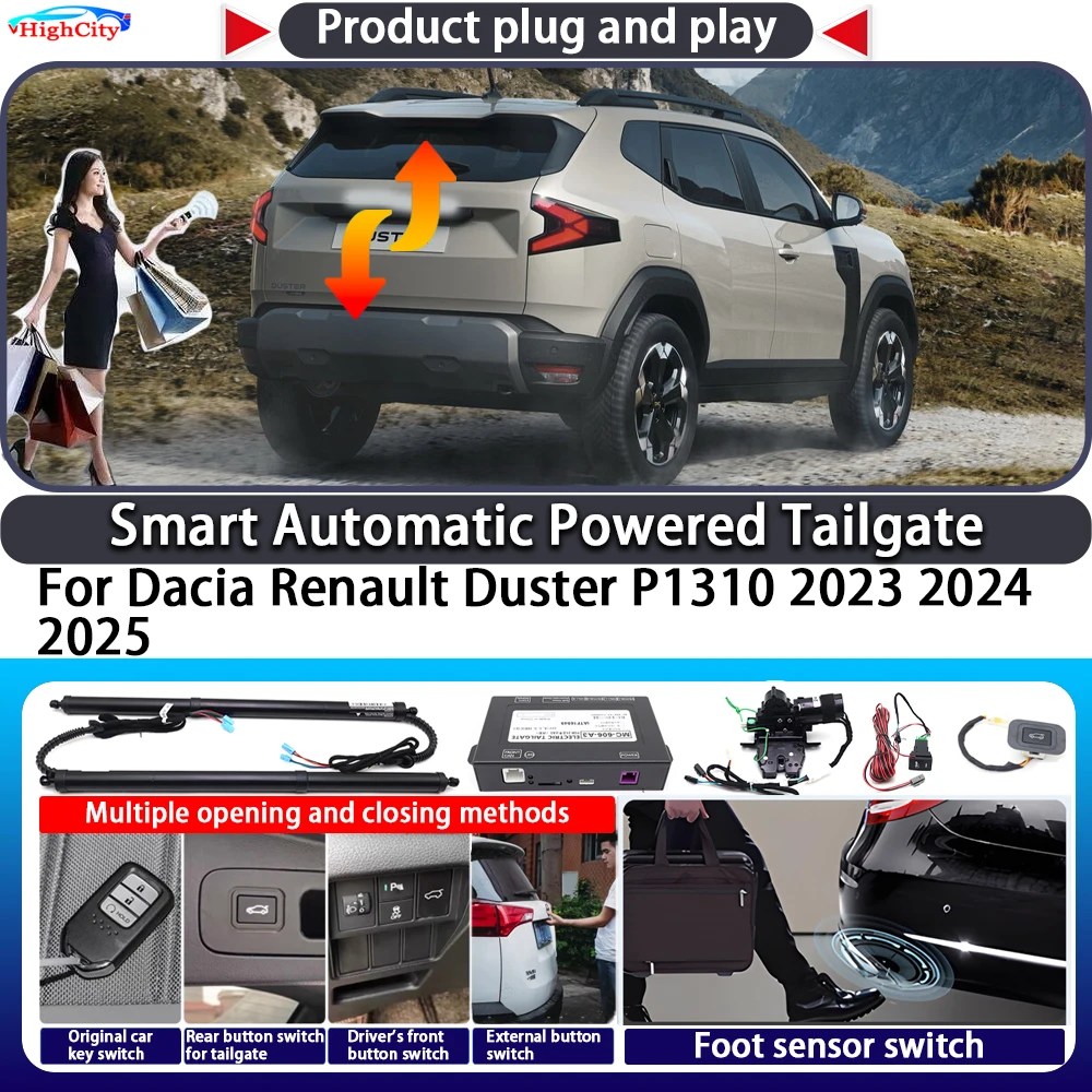 

For Dacia Renault Duster P1310 2023 2024 2025 Smart Automatic Powered Tailgate Key Trunk Lift Close Kit Electric Power Tailgate